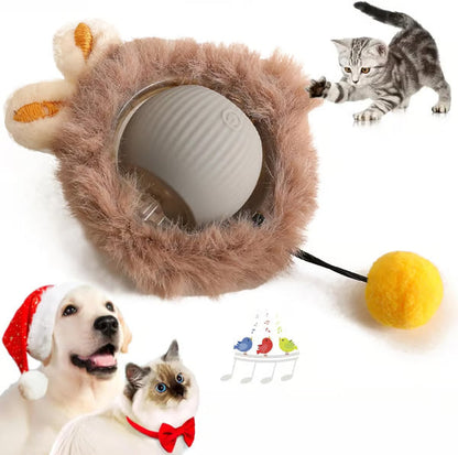 🐾Plush Interactive Electric Rolling Ball – Smart Cat Toy for Indoor and Outdoor Fun 🎉🐱