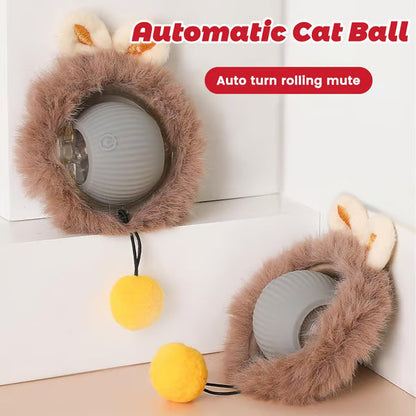 🐾Plush Interactive Electric Rolling Ball – Smart Cat Toy for Indoor and Outdoor Fun 🎉🐱