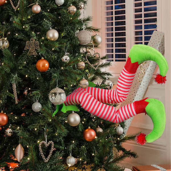【🎅Early Christmas Sale 49% OFF】Moving Elf Legs for Christmas Tree