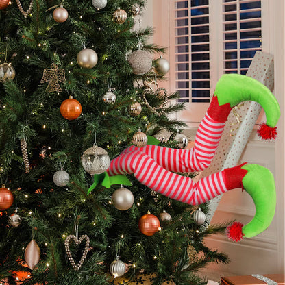 【🎅Early Christmas Sale 49% OFF】Moving Elf Legs for Christmas Tree