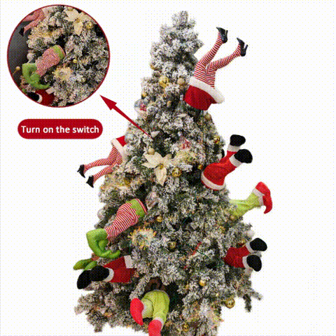 【🎅Early Christmas Sale 49% OFF】Moving Elf Legs for Christmas Tree